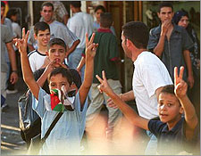 PALESTINIANS CELEBRATE