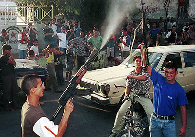 PALESTINIANS CELEBRATE