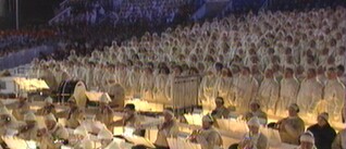 The choir performs at the 2002 Olympics Opening Ceremony