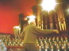 Jimmy Stewart conducts the Choir